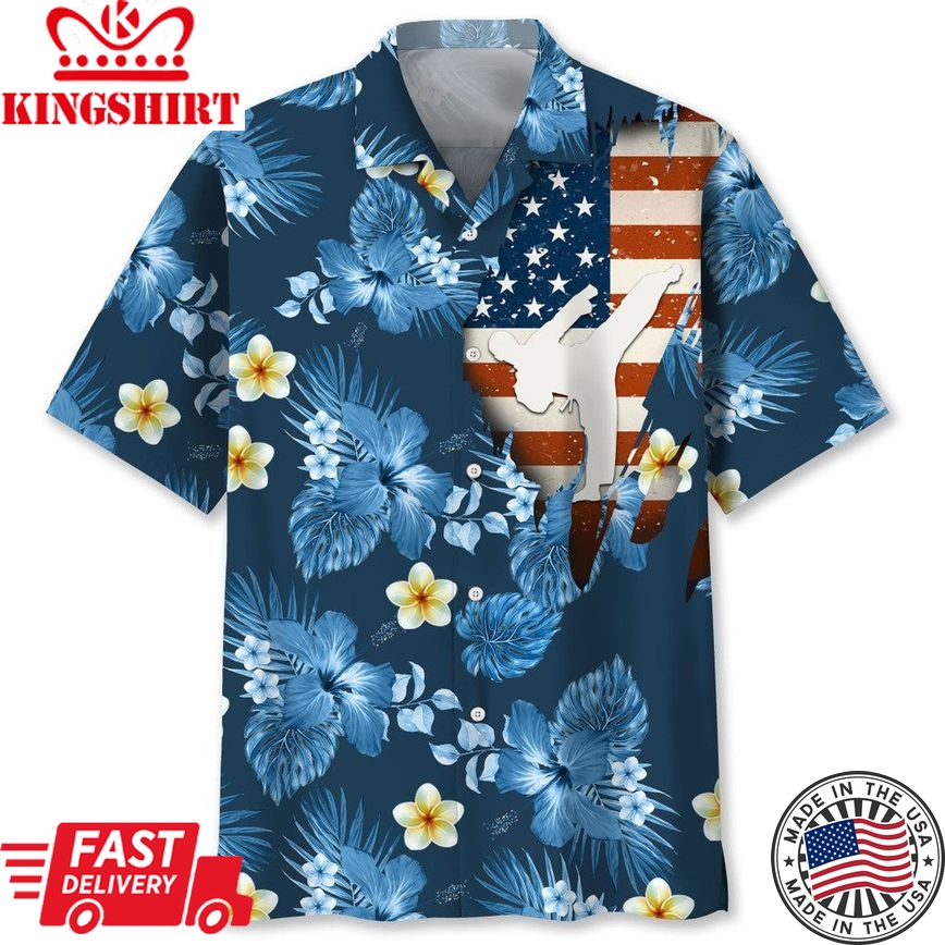 Karate Usa Tropical Trendy Hawaiian Shirt