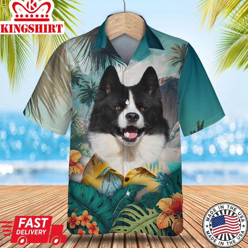 Karelian Bear Dog Tropic Oasis - Discover the Beauty of Hawaii with this Vibrant Shirt