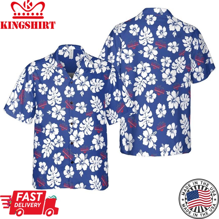 Karina Hernandez Navy Blue Hawaiian Shirt