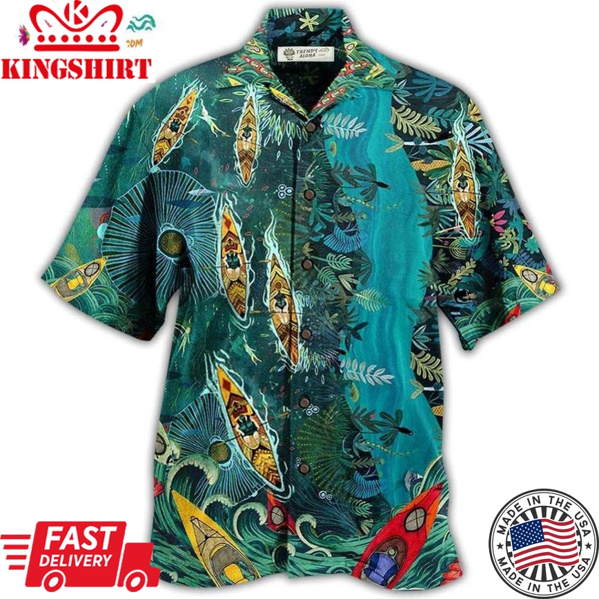 Kayaking I'd Rather Be Kayaking Hawaiian Shirt