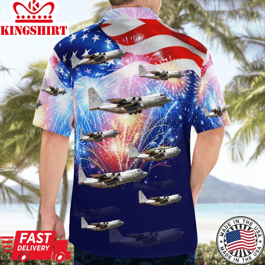 Kentucky Air National Guard 165Th Airlift Squadron Lockheed C-130H Hercules, 4Th Of July Trendy Hawaiian Shirt