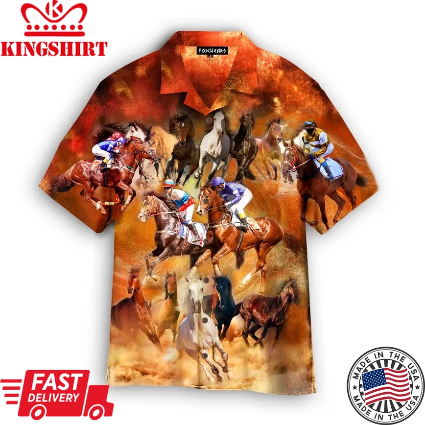 Kentucky Derby Horse Racing Trendy Hawaiian Shirt