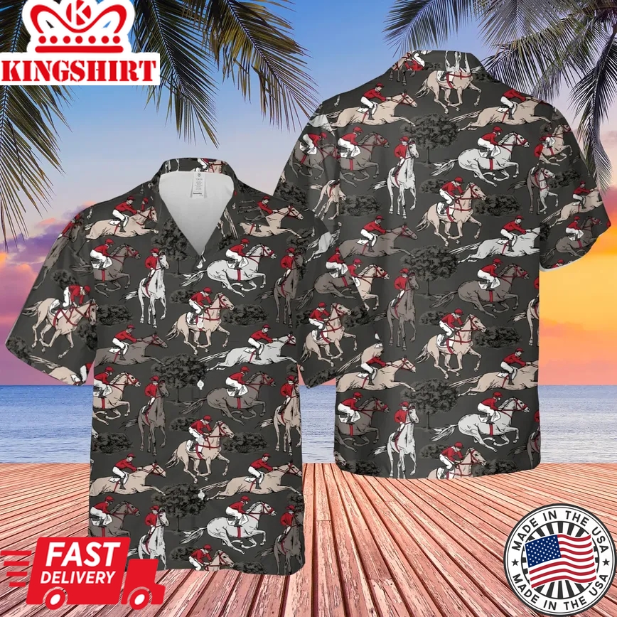 Kentucky Derby Horse Racing Trendy Hawaiian Shirt For