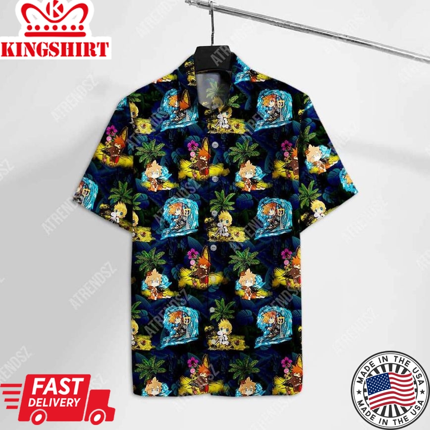 Kingdom Hearts Trendy Hawaiian Shirt Sora Ventus Tropical Hawaii Aloha Shirt