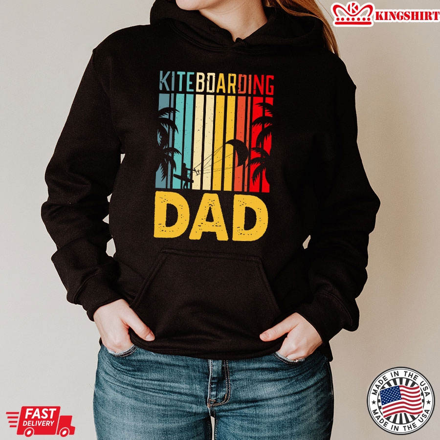 Kiteboarding Dad Vintage Kiteboarding Lover Father's Day Hoodie