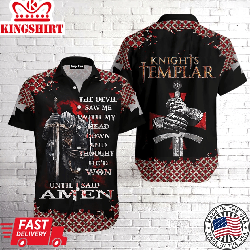 Knight Templar Trendy Hawaiian Shirt For