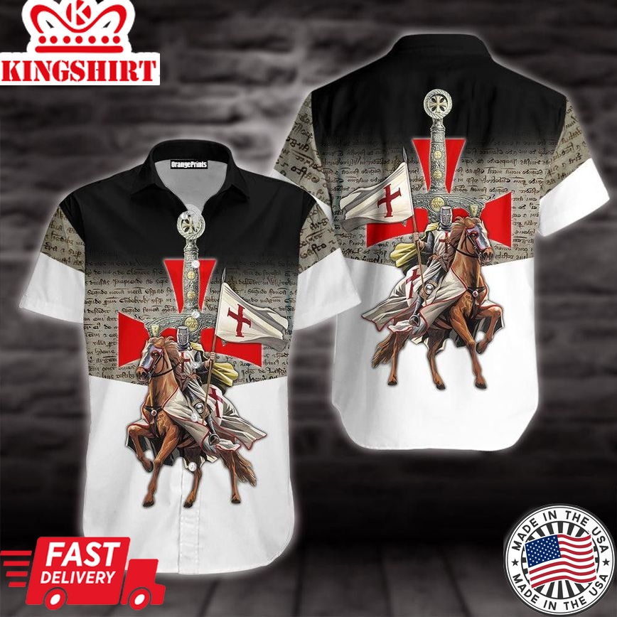 Knight Templar Trendy Hawaiian Shirt For