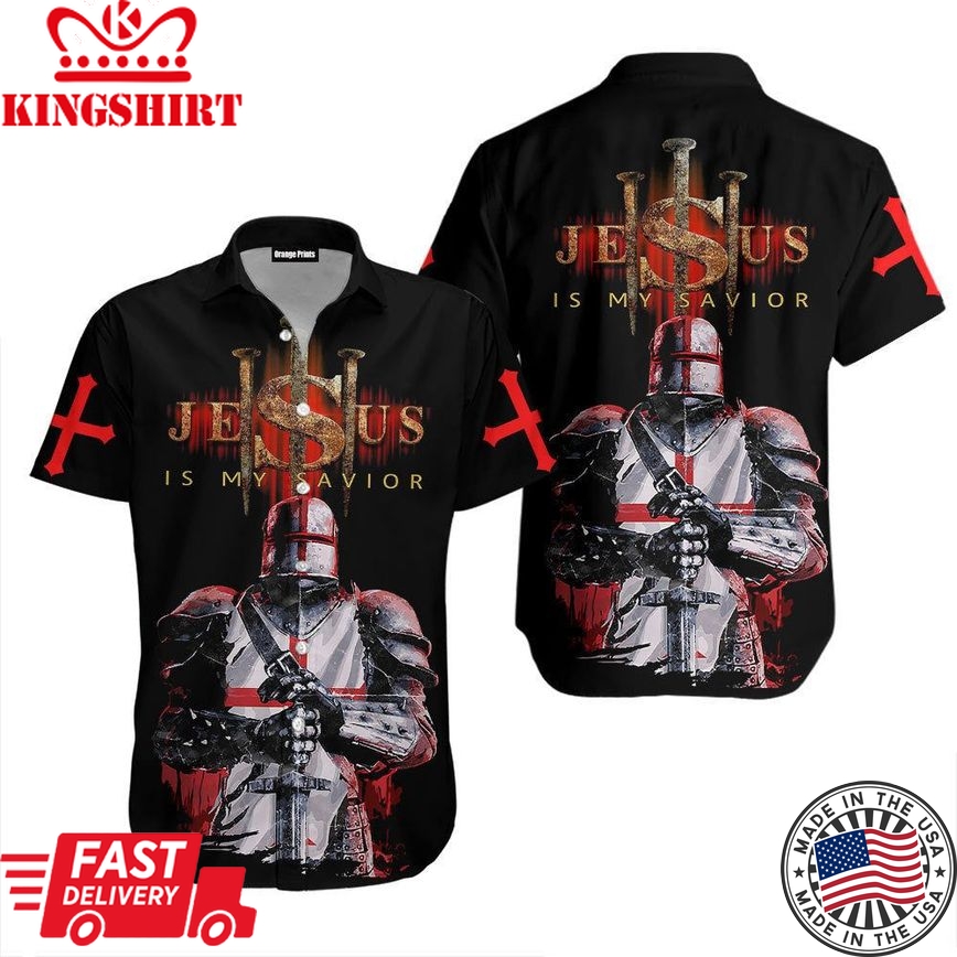 Knights Templar Jesus Aloha Hawaiian Shirts For Men & For Women |