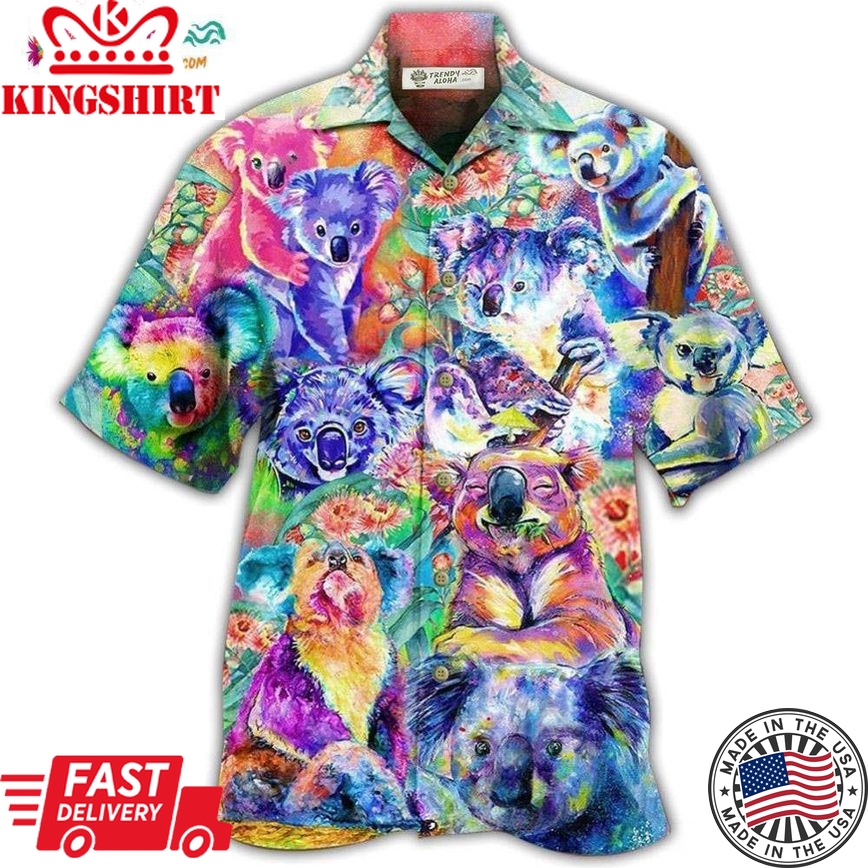 Koala Colorful Love Animals Hawaiian Shirt