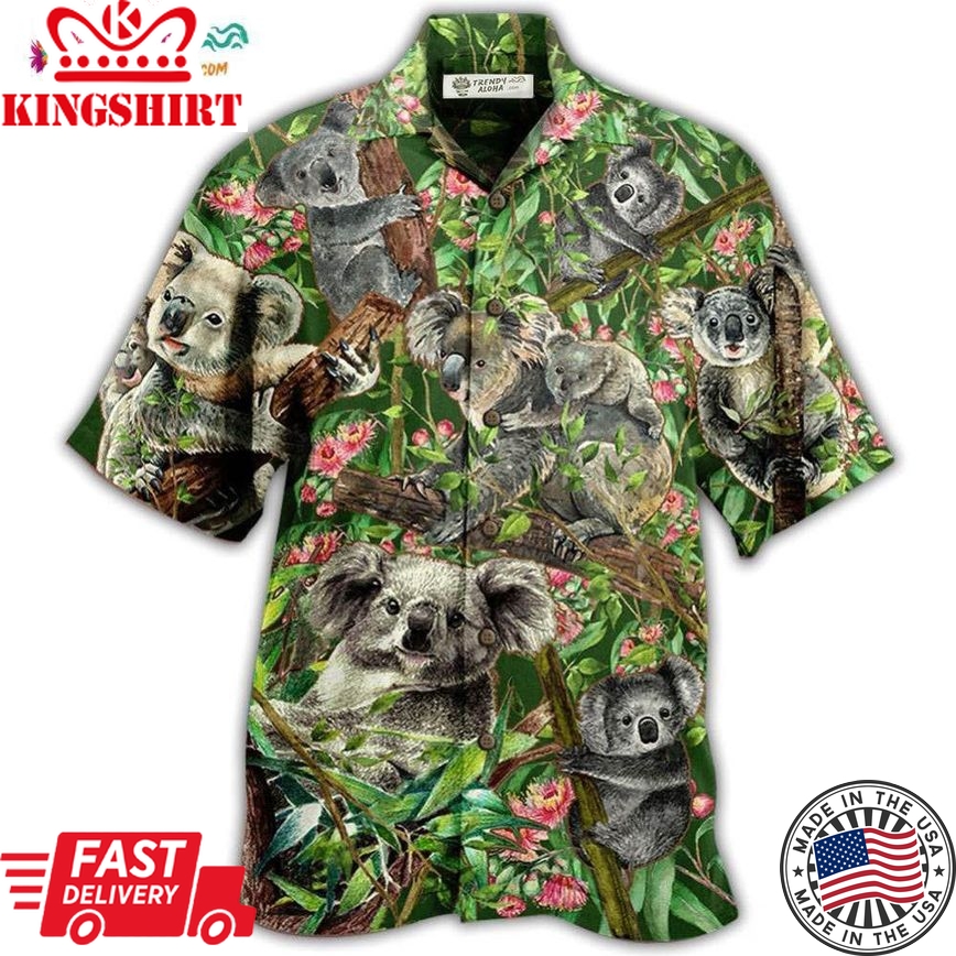 Koala Love Christmas Tree Hawaiian Shirt