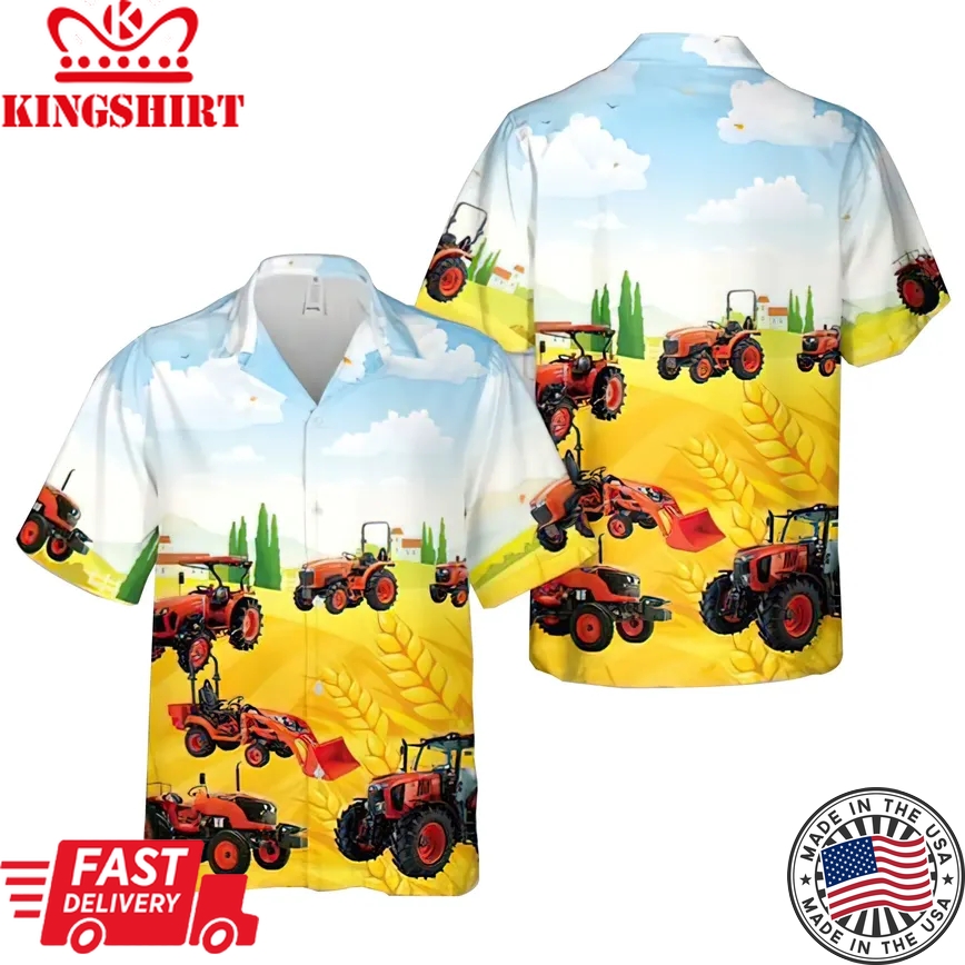 Kubota Tractor Trendy Hawaiian Shirt