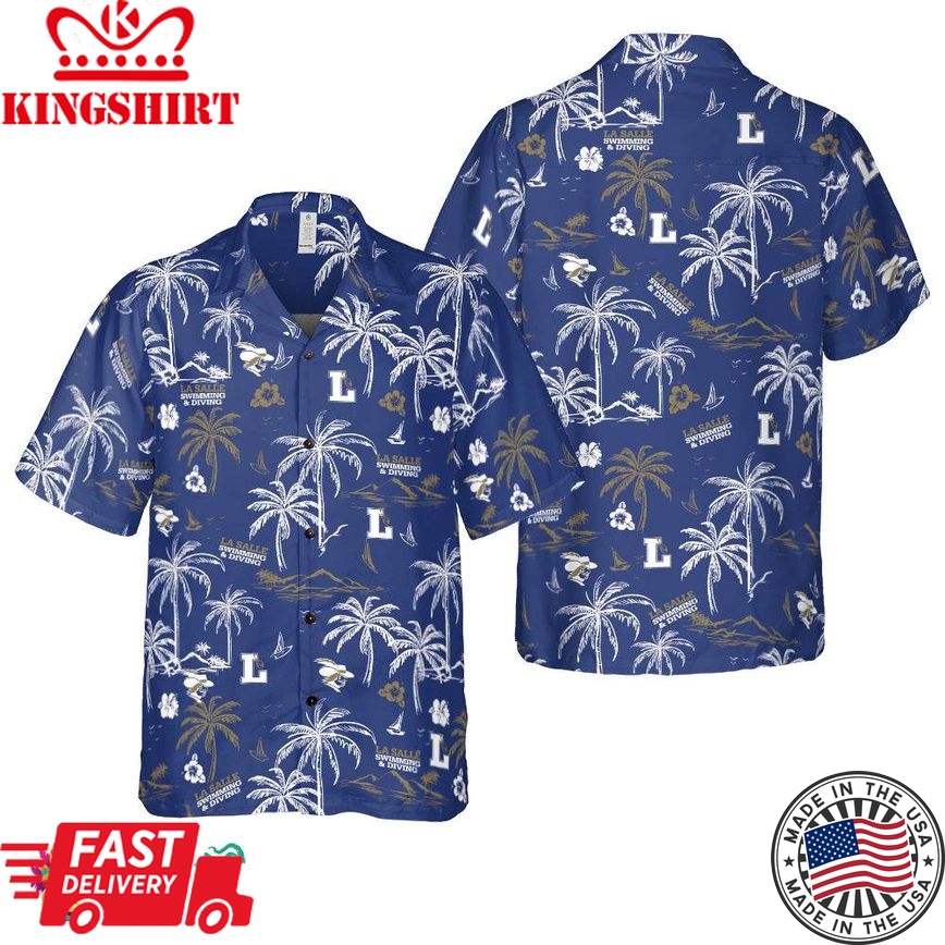 La Salle Swimming And Diving Logo Blue Version Hawaiian Shirt