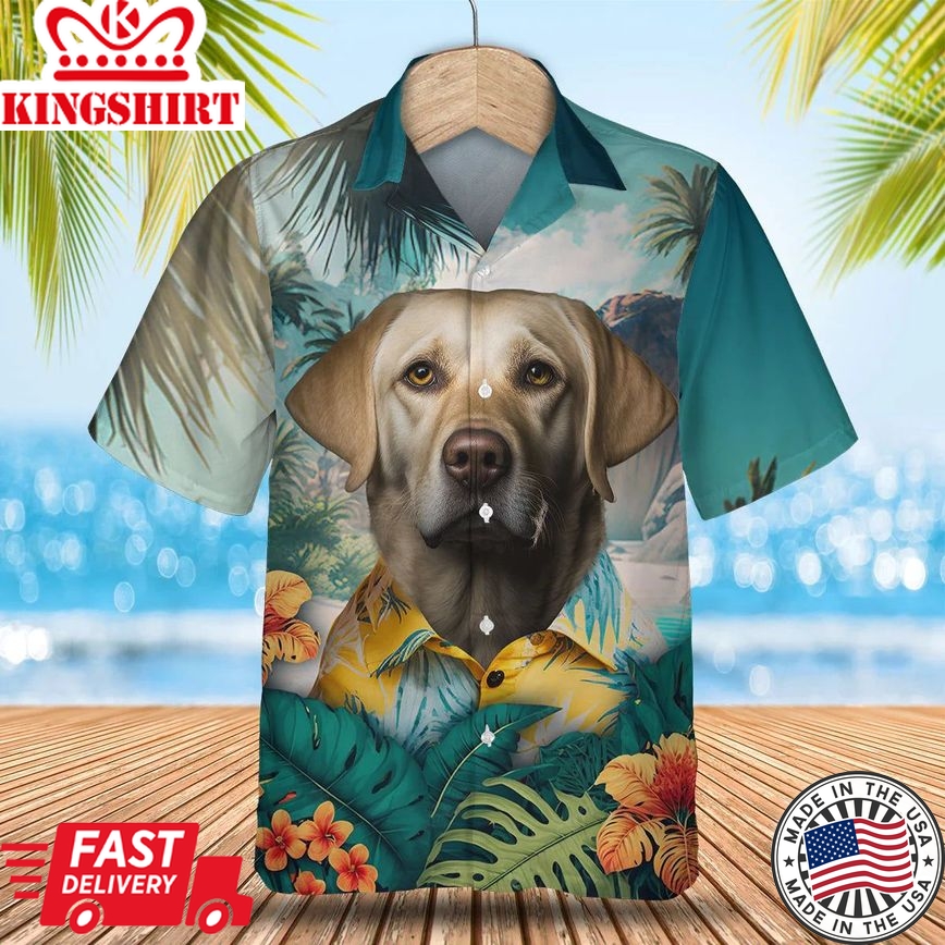 Labrador Retriever 2 - 3D Tropical Trendy Hawaiian Shirt