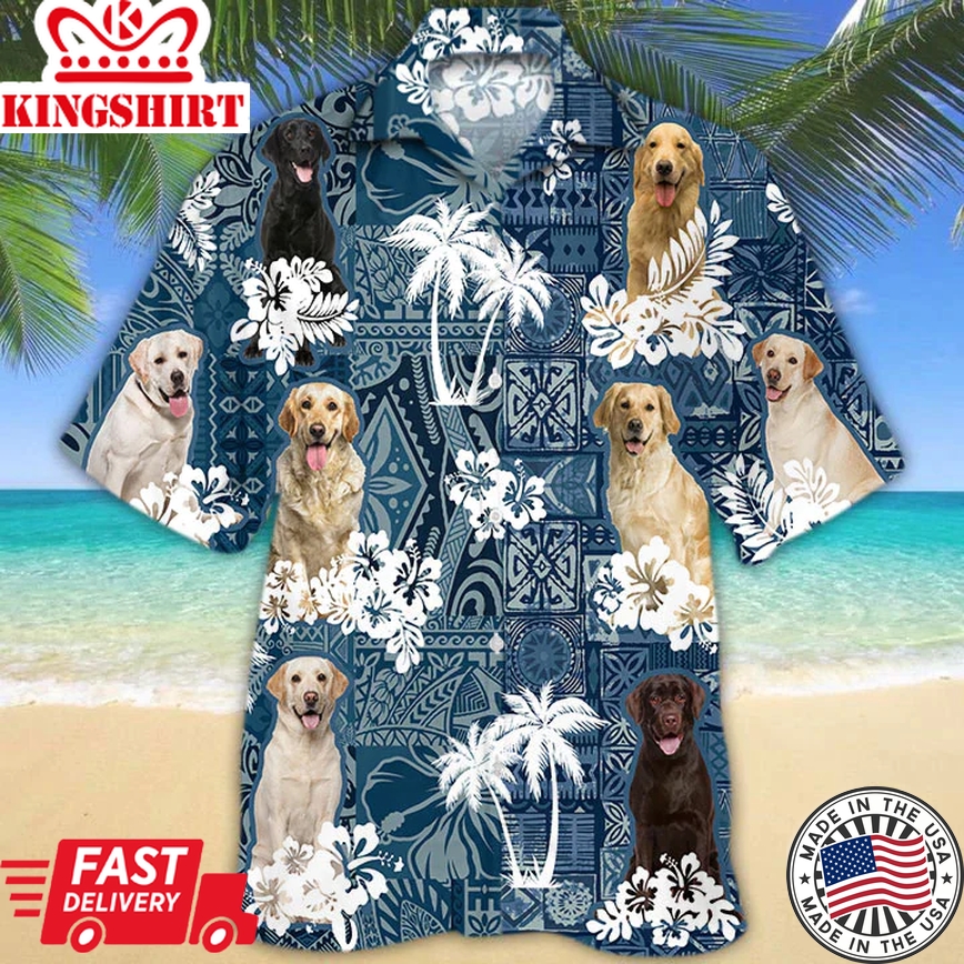 Labrador Retriever Trendy Hawaiian Shirt