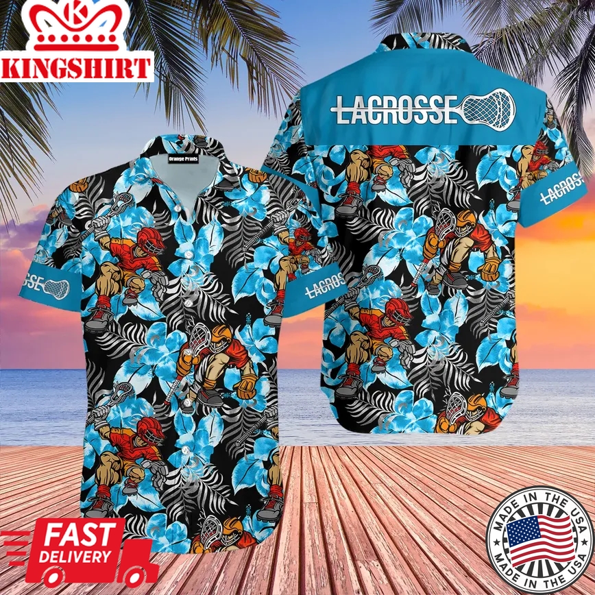 Lacrosse Floral Trendy Hawaiian Shirt For