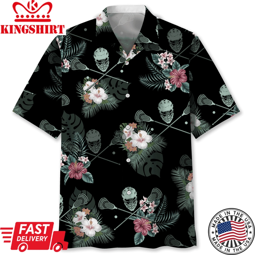 Lacrosse Hawaiian Tropical Trendy Hawaiian Shirt