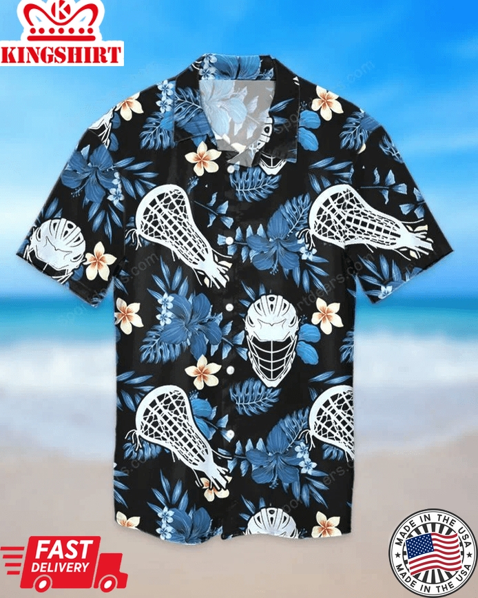 Lacrosse Lacrosse Tropical Trendy Hawaiian Shirt, Summer Gift, Trendy Hawaiian Shirts For Men, Aloha Beach Shirt