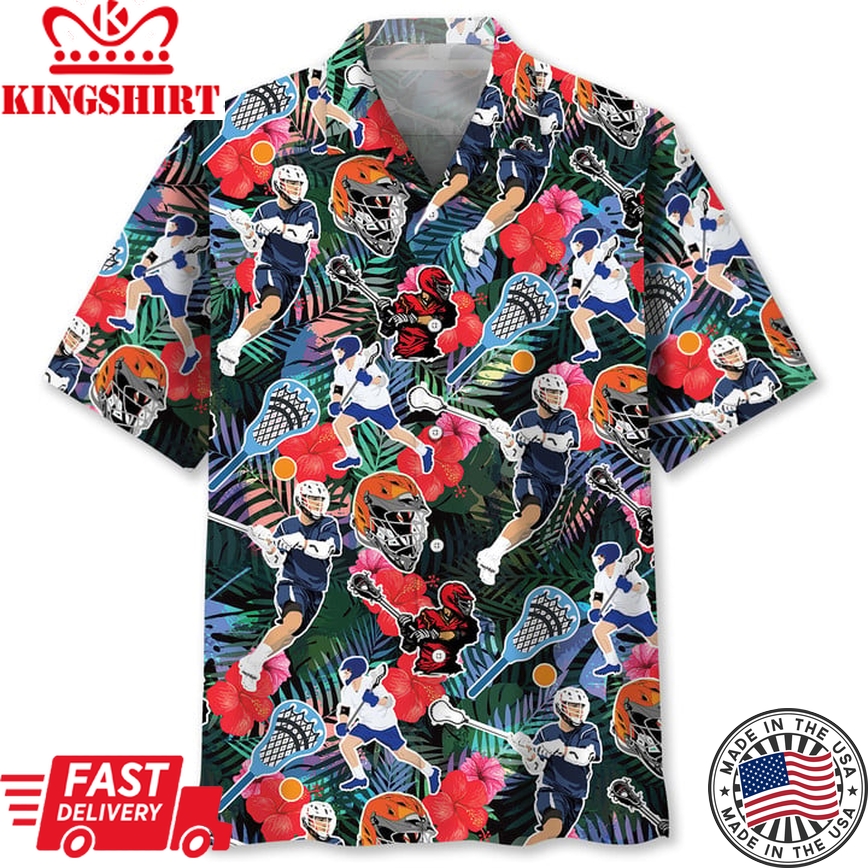 Lacrosse Tropical Trendy Hawaiian Shirt