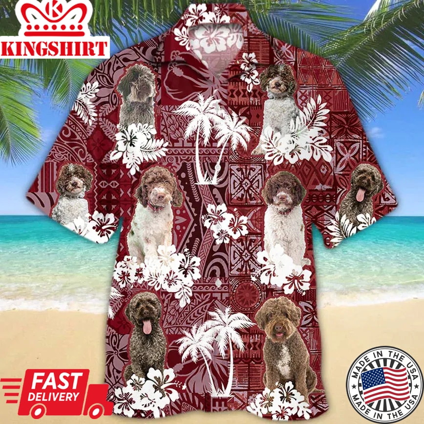 Lagotto Romagnolo Trendy Hawaiian Shirt, Gift For Dog Lover Shirts, Lagotto Romagnolo Beach Shirt, Men's Trendy Hawaiian Shirt