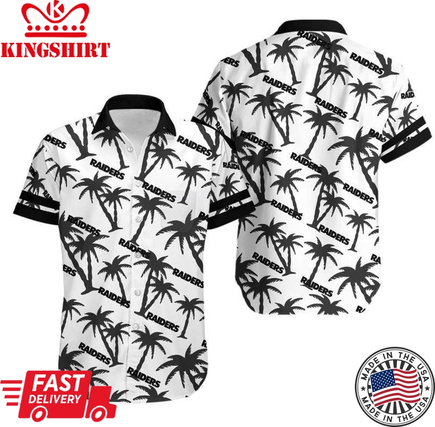 Las Vegas Raiders Coconut Tree NFL Gift For Fan Hawaii Shirt And Short