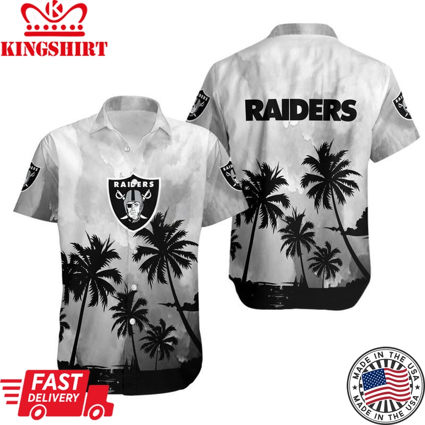 Las Vegas Raiders Coconut Trees NFL Gift For Fan Hawaiian Graphic Print Shirt