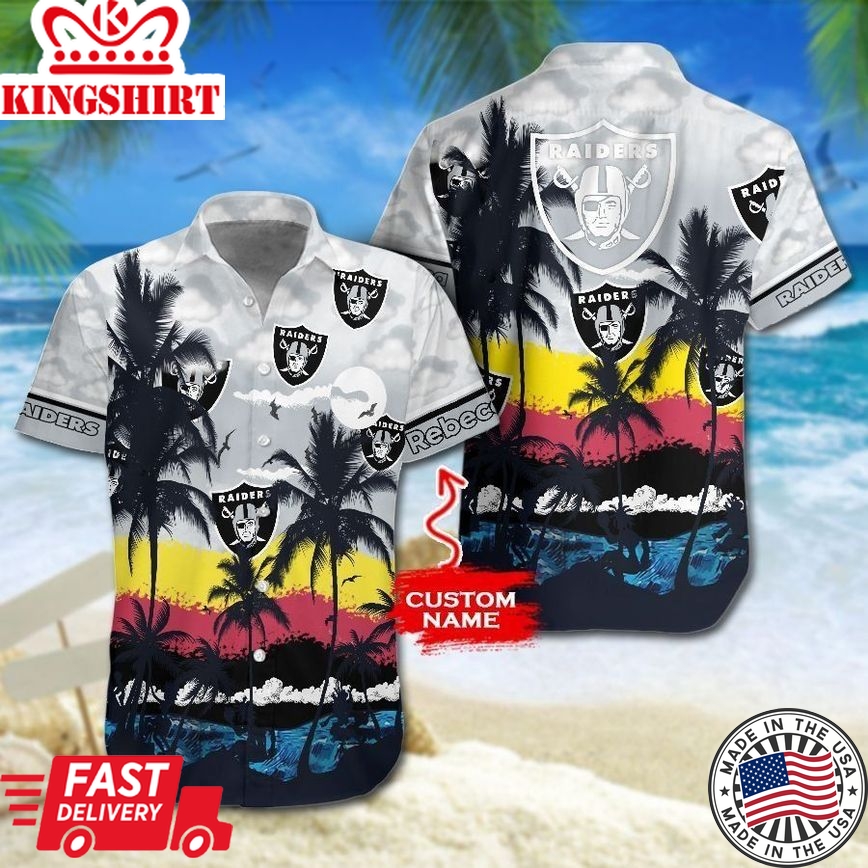 Las Vegas Raiders NFL Gift For Fan Personalized Hawaiian Shirt Graphic Print