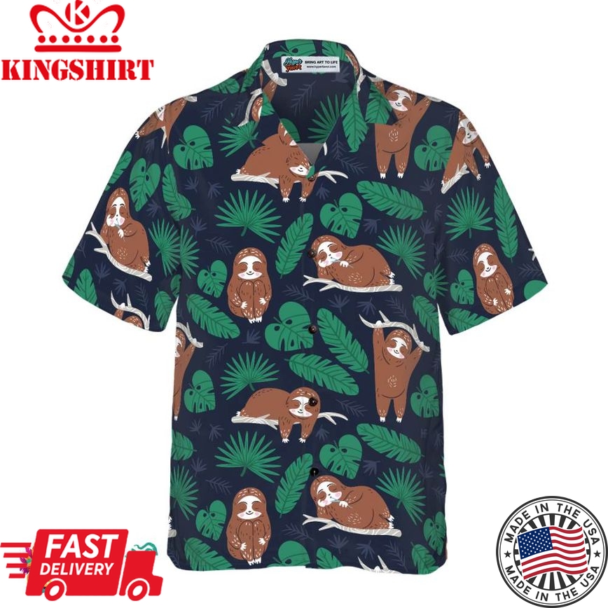 Lazy Sloth Shirt For Men Hawaiian Shirt