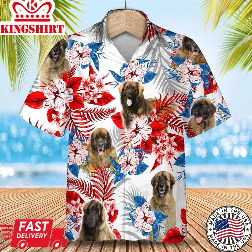 Leonberger Trendy Hawaiian Shirt Summer Aloha Shirt, Trendy Hawaiian Shirt For Men And Women