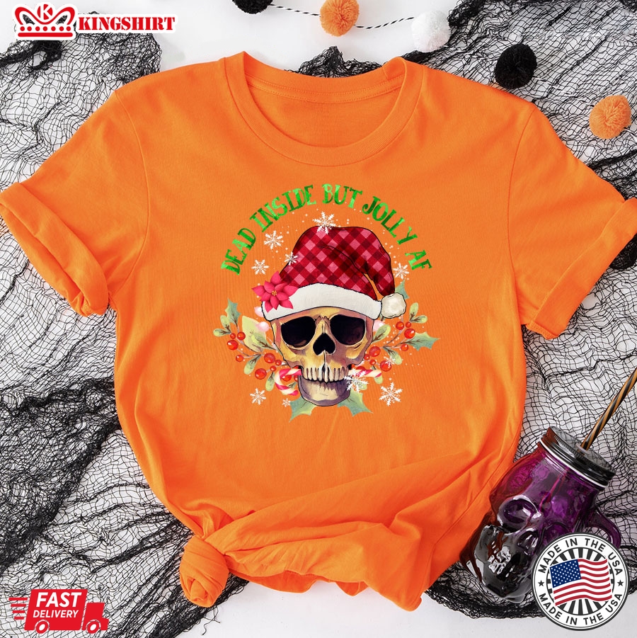 Let It Snow Skeleton Hand With Lights Christmas T-Shirt