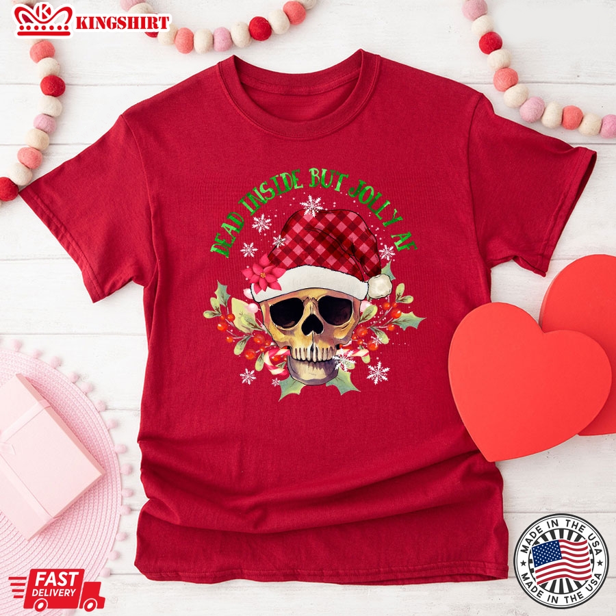 Let It Snow Skeleton Hand With Lights Christmas T-Shirt