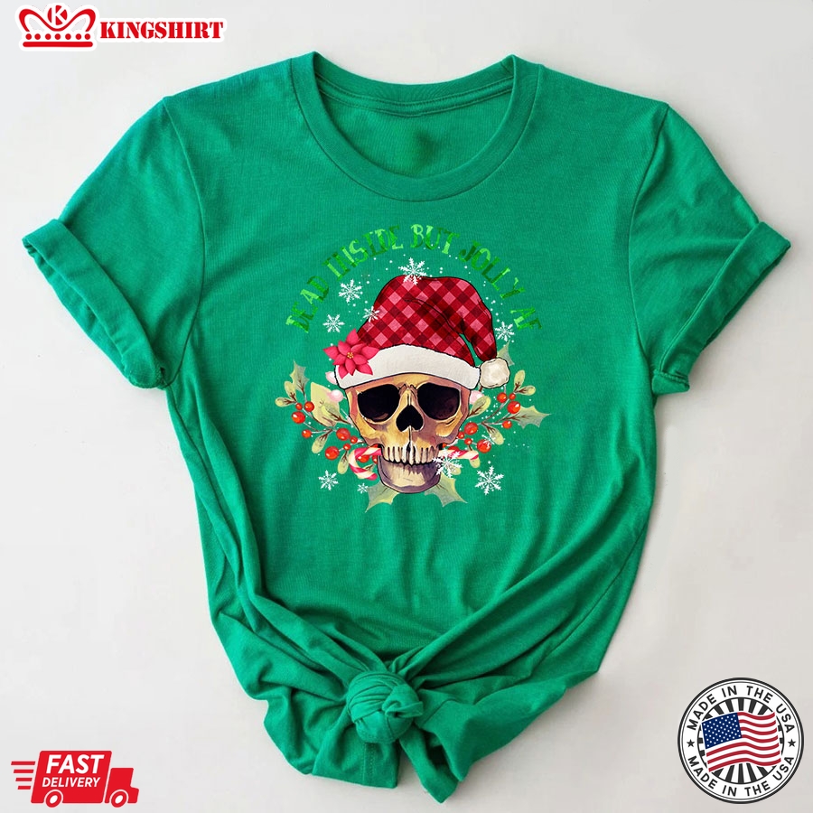 Let It Snow Skeleton Hand With Lights Christmas T-Shirt