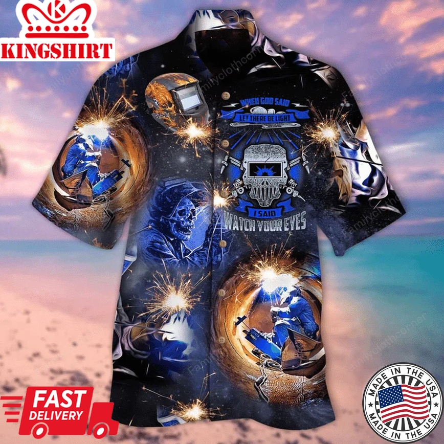 Let There Be Light Trendy Hawaiian Shirt For Men & Women