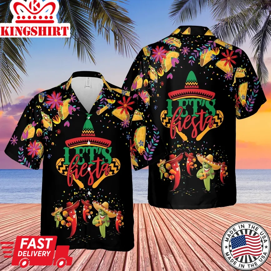 Lets Fiesta Cinco De Mayo Trendy Hawaiian Shirt Aloha Shirt