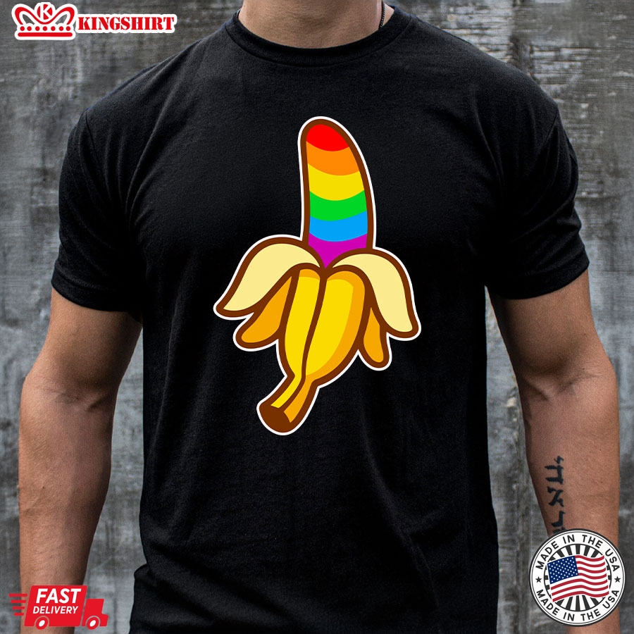 LGBT Banana Rainbow Flag Pride T-Shirt