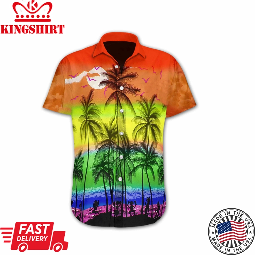 Lgbt Beach Beautiful Natural Beauty Design Hawaiian Shirt