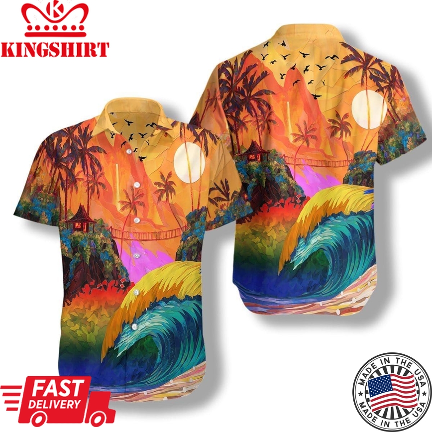 Lgbt Dawn Beaches Hawaiian Shirt, Pride Beach Party Hawaiian Shirt