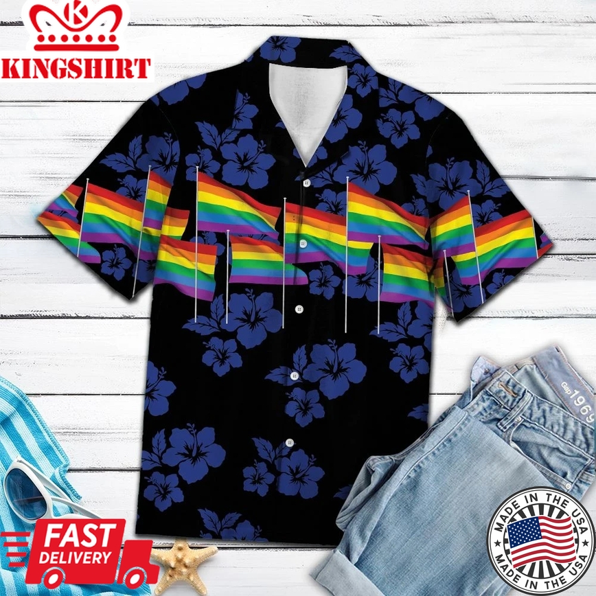 Lgbt Flag T Shirt, Hawaiian Shirt For Lesbian Gay