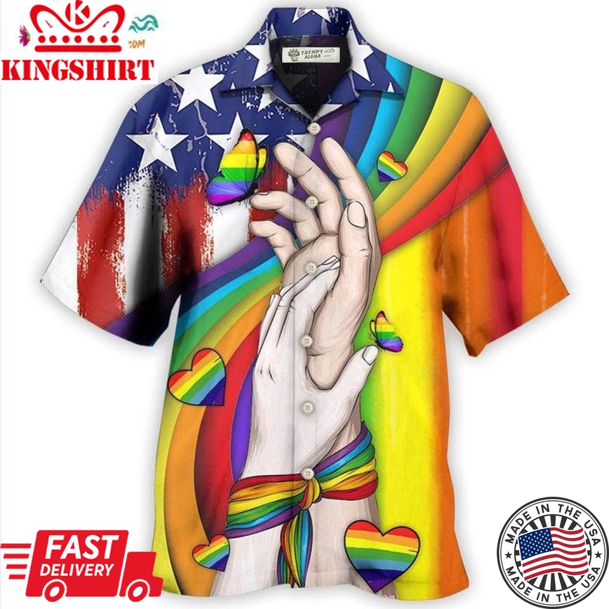 Lgbt Hand Love Style Hawaiian Shirt