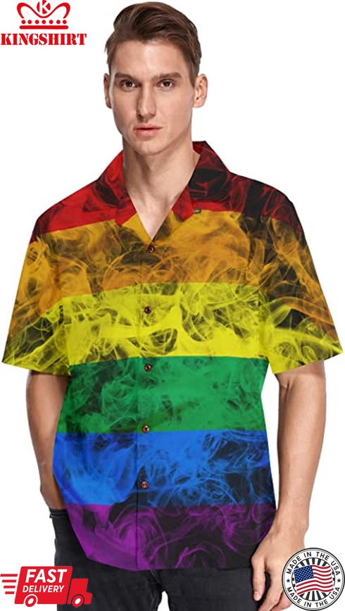 Lgbt Hawaiian Shirts Short Sleeve Summer Beach, Gift For Pride Month, Hawaii Shirt