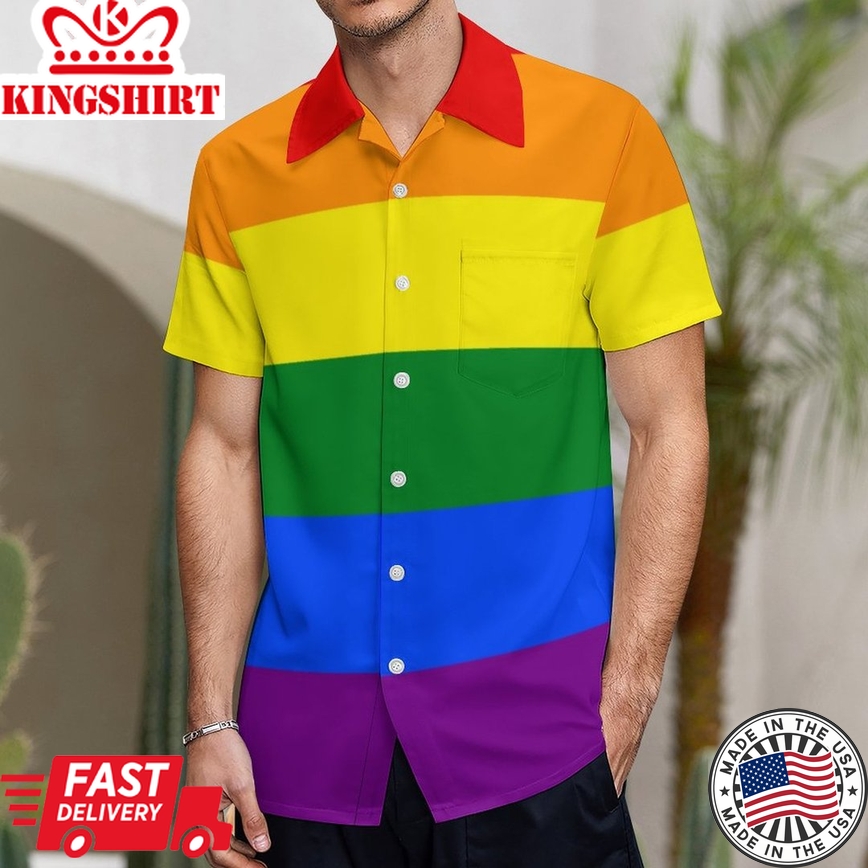 Lgbt Lesbian Homosexual Gay Pride Rainbow Colors Hawaiian Shirt