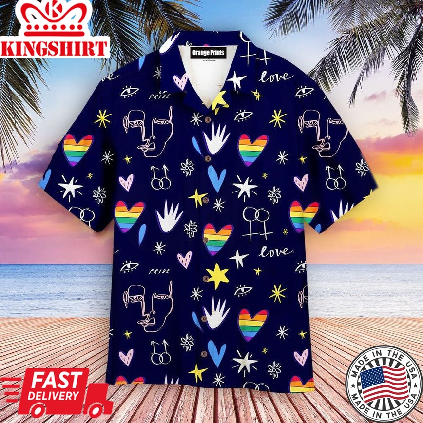 Lgbt Pride Aloha Hawaiian Shirts For Men & For Women |