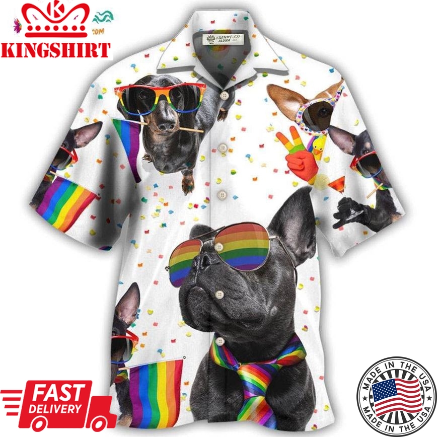 Lgbt Pride French Bulldog Hawaiian Shirt