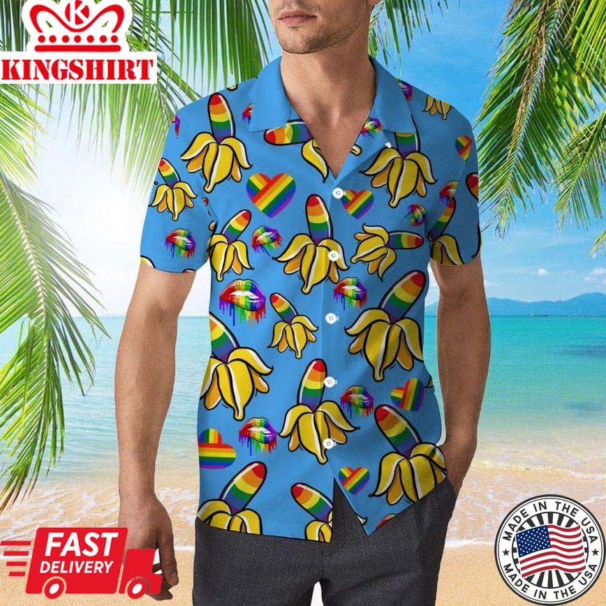 Lgbt Pride Hawaiian Shirts, Banana Pride Hawaiian Shirt