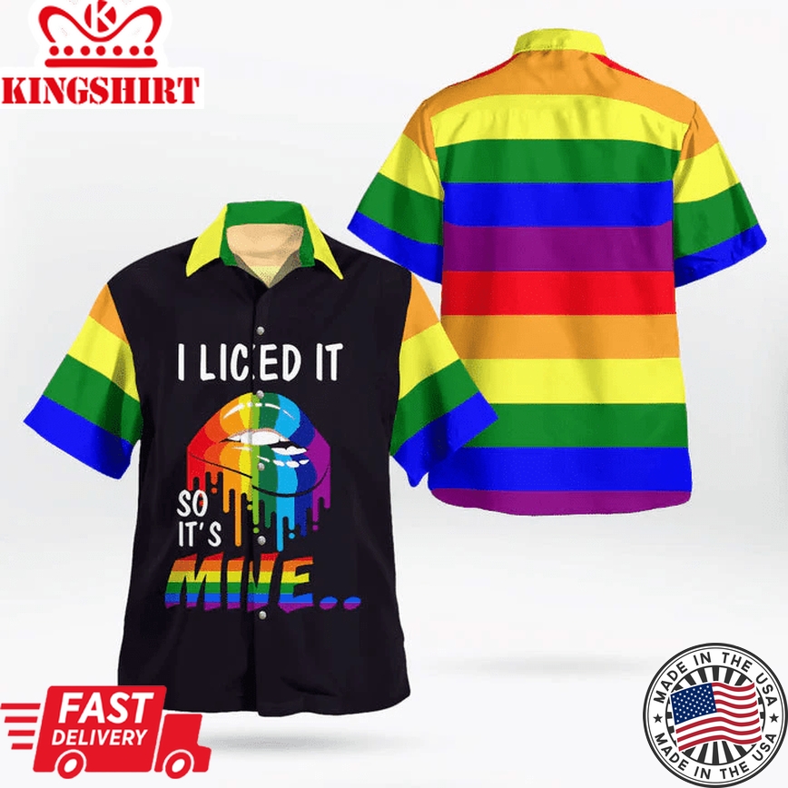 Lgbt Pride I Licked It Trendy Hawaiian Shirt, Gift Foe Couple Lgbt