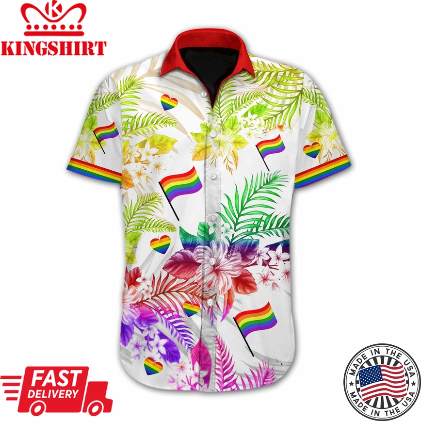 Lgbt Pride Love Is Love Vivid Design Hawaiian Shirt