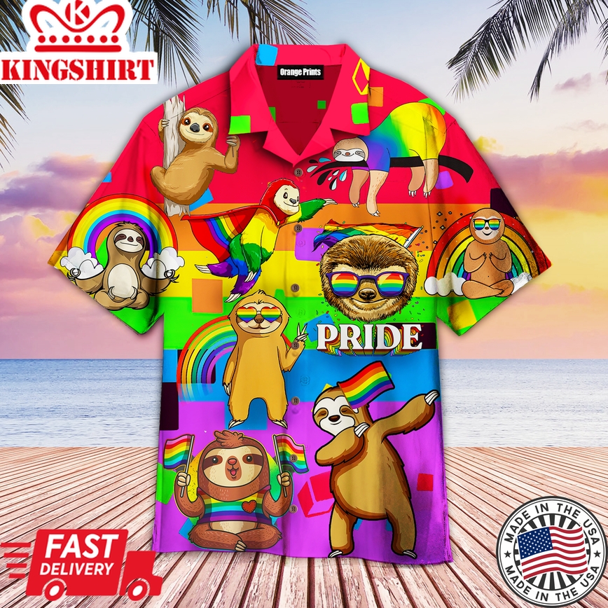 Lgbt Sloth Pride Month Aloha Hawaiian Shirts For Men & For Women |