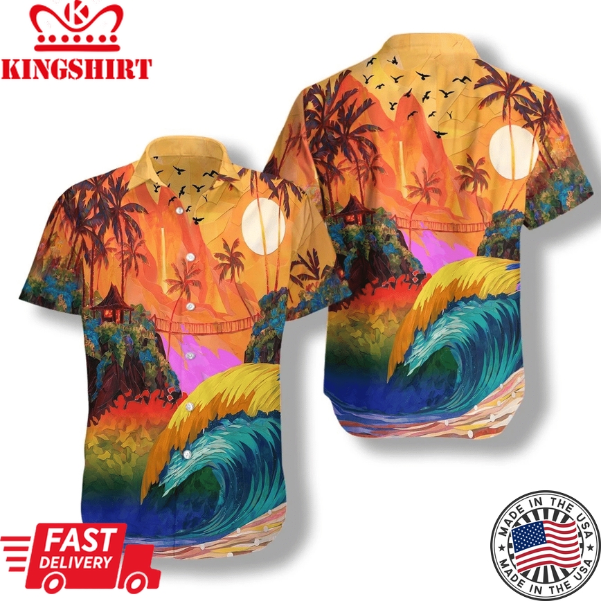 Lgbt Sunset Hawaiian Shirt