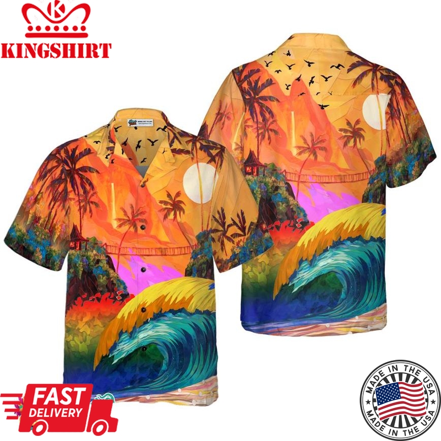 Lgbt Sunset Hawaiian Shirt Hawaiian Shirt