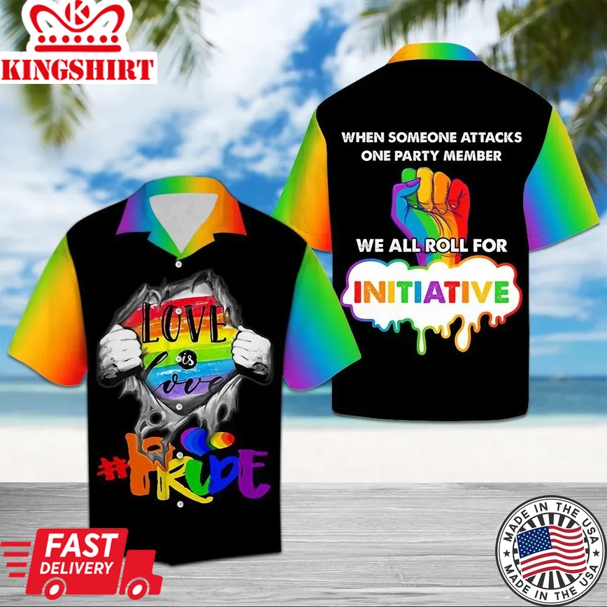 Lgbt Trendy Hawaiian Shirt When Someone Attacks One Party Member We Roll For Initiative Hawaii Shirt