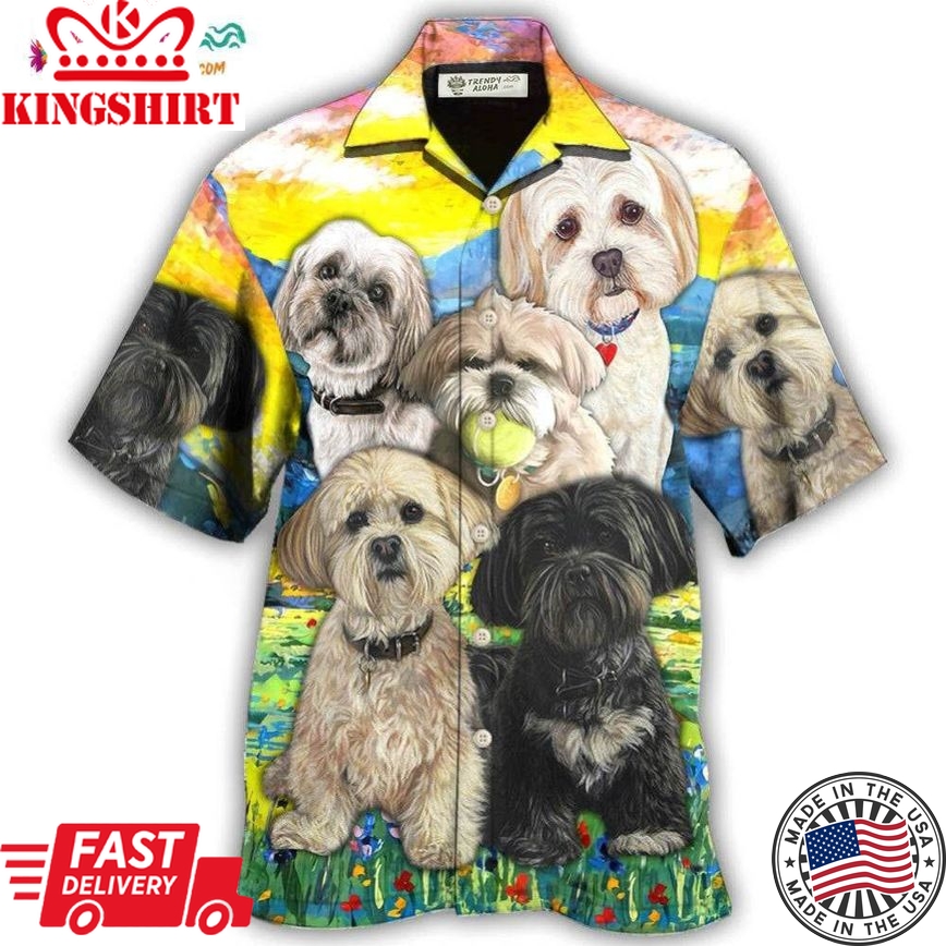 Lhasa Apso Art Dog Lovely Hawaiian Shirt